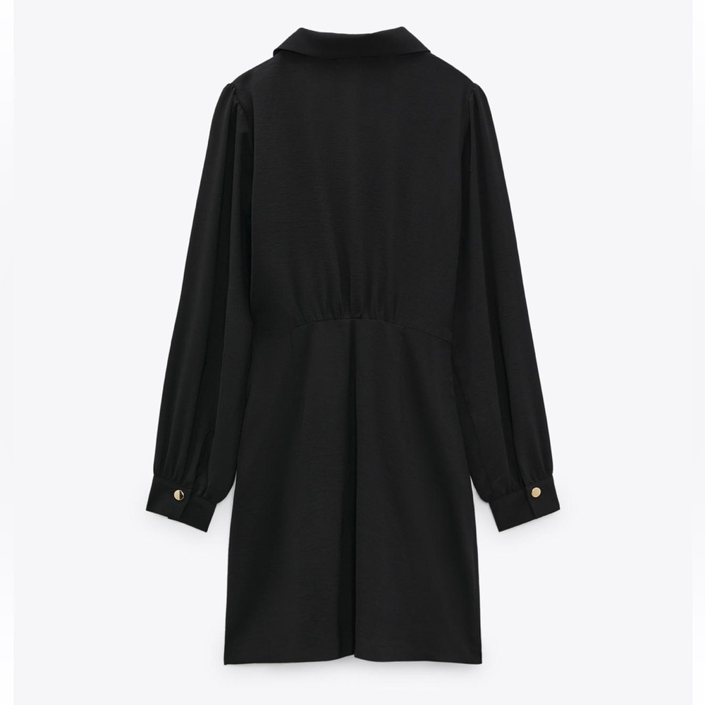 Zara Black Knotted Mini Dress